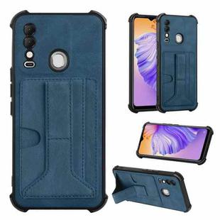 Dream Card Holder Leather Phone Case For Tecno Spark 8(Blue)