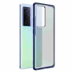 For vivo X70 Pro Four-corner Shockproof TPU + PC Protective Phone Case(Blue)