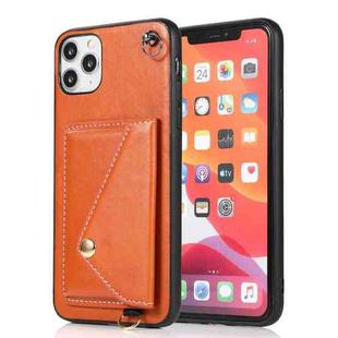 For iPhone 11 Pro Max Crossbody Wallet Card Bag Phone Case (Orange)