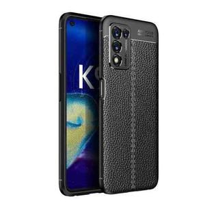 For OPPO K9s Litchi Texture TPU Shockproof Phone Case(Black)