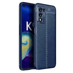 For OPPO K9s Litchi Texture TPU Shockproof Phone Case(Blue)