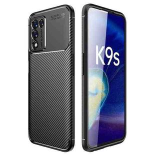 For OPPO K9s Carbon Fiber Texture Shockproof TPU Phone Case(Black)