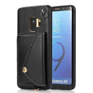 For Samsung Galaxy S9+ Crossbody Wallet Card Bag Phone Case(Black)