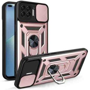 For OPPO A93 5G / A74 5G / A54 5G Sliding Camera Cover Design TPU+PC Phone Protective Case(Rose Gold)