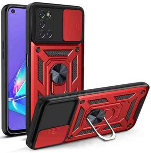 For OPPO A52/A72/A92 Sliding Camera Cover Design TPU+PC Phone Protective Case(Red)