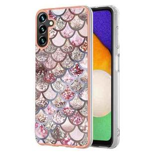 For Samsung Galaxy A13 5G Electroplating IMD TPU Phone Case(Pink Scales)