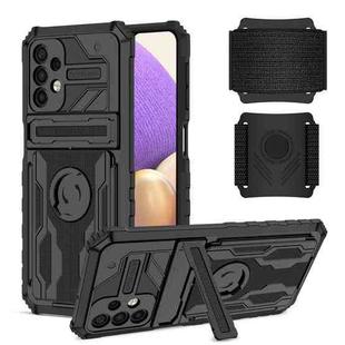 For Samsung Galaxy A32 5G Kickstand Detachable Armband Phone Case(Black)