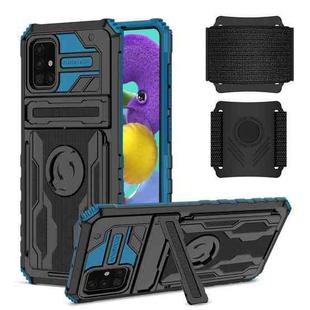 For Samsung Galaxy A51 / A31 Kickstand Detachable Armband Phone Case(Blue)