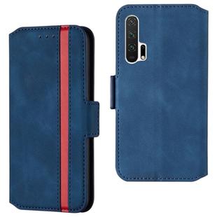 For Huawei Honor 20 Pro Retro Frosted Oil Side Horizontal Flip Case with Holder & Card Slots(Blue)