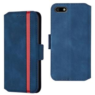 For Huawei Y5 2018 / Y5 Prime 2018 Retro Frosted Oil Side Horizontal Flip Case with Holder & Card Slots(Blue)