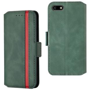 For Huawei Y5 2018 / Y5 Prime 2018 Retro Frosted Oil Side Horizontal Flip Case with Holder & Card Slots(Green)