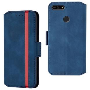 For Huawei Honor 7A Retro Frosted Oil Side Horizontal Flip Case with Holder & Card Slots(Blue)