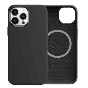 For iPhone 13 Pro Max WiWU Magsafe Magnetic Silicone Phone Case (Midnight Black)