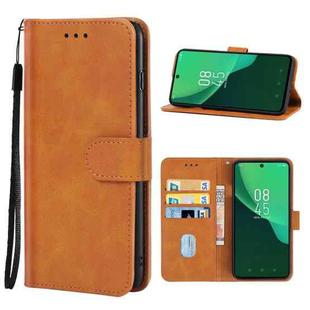 Leather Phone Case For Infinix Hot 11s(Brown)