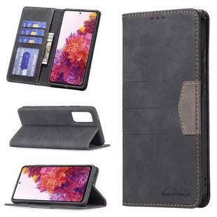 For Samsung Galaxy S20 FE Magnetic Splicing Leather Phone Case(Black)