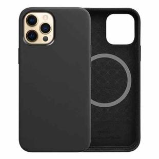 For iPhone 13 Pro Max WiWU PU Leather + Metal Magsafe Magnetic Phone Case (Black)