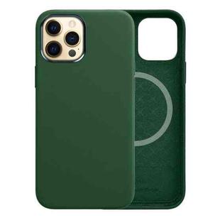 For iPhone 13 Pro Max WiWU PU Leather + Metal Magsafe Magnetic Phone Case (Green)