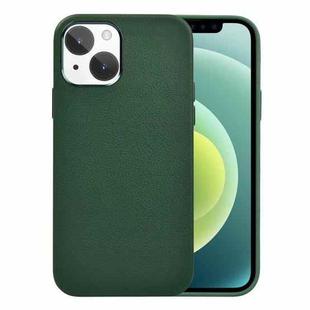 For iPhone 13 mini WiWU PC + Calfskin Genuine Leather Phone Case (Green)