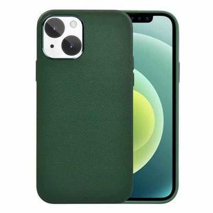 For iPhone 13 WiWU PC + Calfskin Genuine Leather Phone Case(Green)