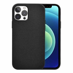 For iPhone 13 Pro WiWU PC + Calfskin Genuine Leather Phone Case (Black)