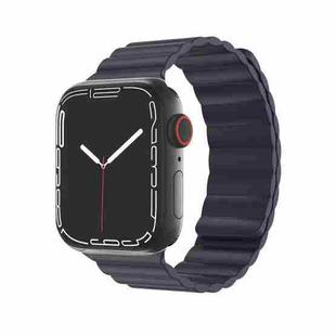 Mutural Liquid Silicone Magnetic Strap Watch Band For Apple Watch Series 8&7 41mm / SE 2&6&SE&5&4 40mm / 3&2&1 38mm(Midlight)