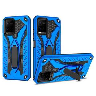 For vivo Y21 / Y21s / Y33s 4G Shockproof TPU + PC Protective Phone Case with Holder(Blue)