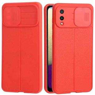 For Samsung Galaxy A02 / M02 Litchi Texture Sliding Camshield TPU Phone Case(Red)