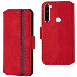 For Xiaomi Redmi Note 8 Retro Frosted Oil Side Horizontal Flip Case with Holder & Card Slots(Red)