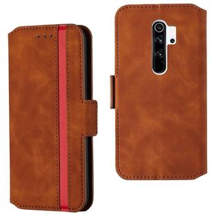 For Xiaomi Redmi Note 8 Pro Retro Frosted Oil Side Horizontal Flip Case with Holder & Card Slots(Brown)