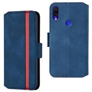 For Xiaomi Redmi Note 7 Pro Retro Frosted Oil Side Horizontal Flip Case with Holder & Card Slots(Blue)