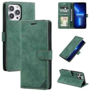 For iPhone 13 Pro Max Skin Feel Anti-theft Brush Horizontal Flip Leather Phone Case For iPhone13 Pro Max(Green)
