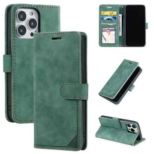 For iPhone 13 Pro Skin Feel Anti-theft Brush Horizontal Flip Leather Phone Case For iPhone13 Pro(Green)