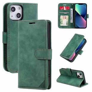 For iPhone 13 mini Skin Feel Anti-theft Brush Horizontal Flip Leather Phone Case For iPhone13 mini(Green)