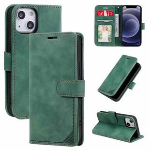 For iPhone 12 mini Skin Feel Anti-theft Brush Horizontal Flip Leather Phone Case (Green)