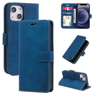 For iPhone 12 mini Skin Feel Anti-theft Brush Horizontal Flip Leather Phone Case (Blue)