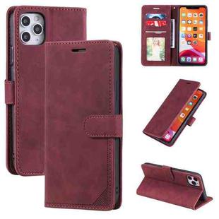 Skin Feel Anti-theft Brush Horizontal Flip Leather Phone Case For iPhone 11 Pro Max(Red)