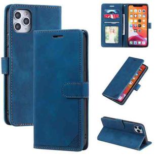 Skin Feel Anti-theft Brush Horizontal Flip Leather Phone Case For iPhone 11 Pro Max(Blue)