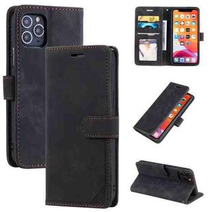 Skin Feel Anti-theft Brush Horizontal Flip Leather Phone Case For iPhone 11(Black)