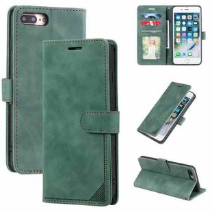 Skin Feel Anti-theft Brush Horizontal Flip Leather Phone Case For iPhone 8 Plus & 7 Plus(Green)