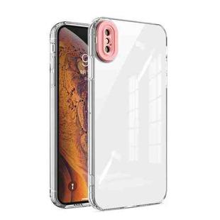 Transparent Candy TPU Phone Case For iPhone XS / X(Pink)