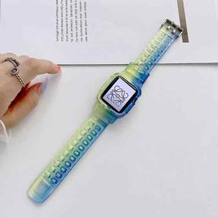 Jelly Gradient Transparent TPU Strap Watch Band For Apple Watch Series 8&7 41mm / SE 2&6&SE&5&4 40mm / 3&2&1 38mm(1)