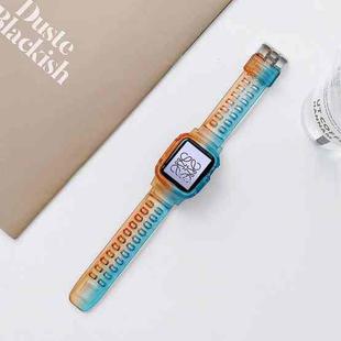 Jelly Gradient Transparent TPU Strap Watch Band For Apple Watch Series 8&7 41mm / SE 2&6&SE&5&4 40mm / 3&2&1 38mm(2)