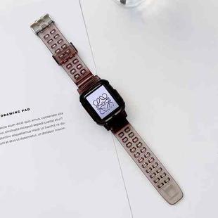 Jelly Gradient Transparent TPU Strap Watch Band For Apple Watch Ultra 49mm / Series 8&7 45mm / SE 2&6&SE&5&4 44mm / 3&2&1 42mm(8)