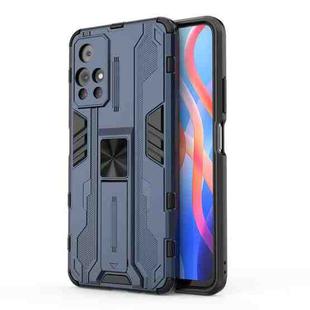 For Xiaomi Redmi Note 11 5G Supersonic PC + TPU Shock-proof Phone Case with Holder(Blue)