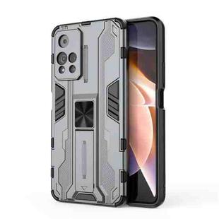 For Xiaomi Redmi Note 11 Pro Supersonic PC + TPU Shock-proof Phone Case with Holder(Grey)