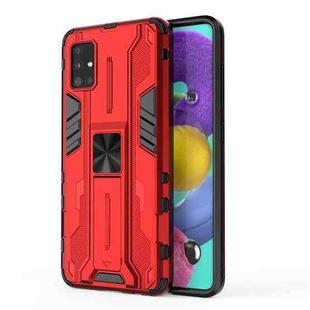 For Samsung Galaxy A51 Supersonic PC + TPU Shock-proof Phone Case with Holder(Red)