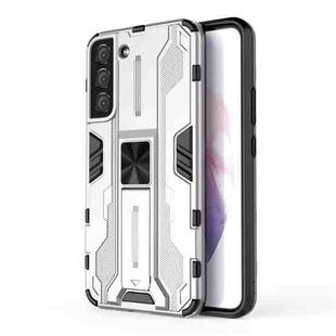 For Samsung Galaxy S22+ 5G Supersonic PC + TPU Shock-proof Phone Case with Holder(Silver)