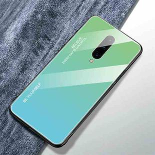 For OnePlus 7 Pro Gradient Color Glass Case(Sky Blue)