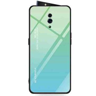 For OPPO Reno Gradient Color Glass Case(Sky Blue)