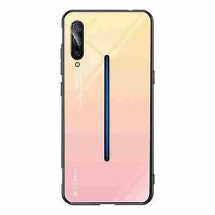 For Vivo IQOO Gradient Color Glass Case(Yellow)